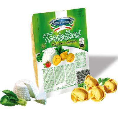 Tortelloni with ricotta and spinach- packaging 250 gr